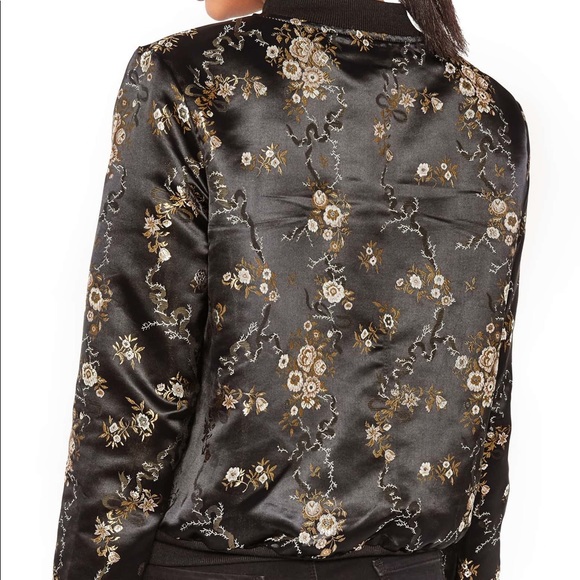 New Missguided Jacquard Floral Bomber Jacket - Picture 2 of 6